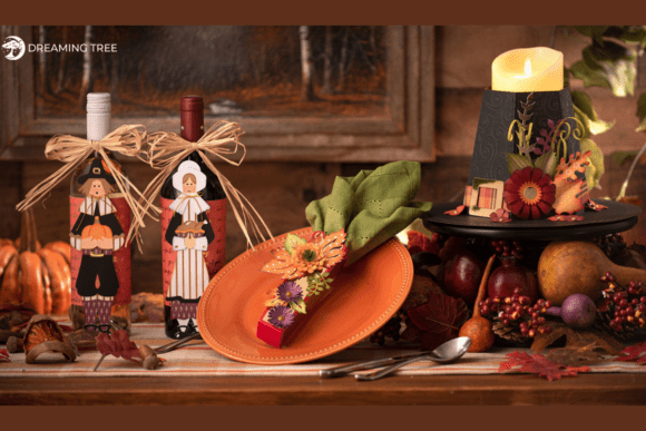 3D SVG Thanksgiving Tablescape Bundle for Marketing Magic