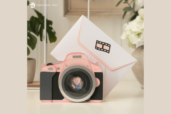 Aperture Camera Card SVG: A 3D Pop-Up Design for Crafters and Etsy Sellers