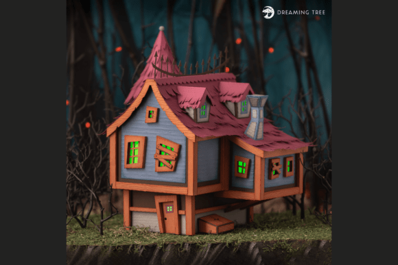 Bewitched Bungalow SVG Bundle: Halloween Magic for 3D Houses and 3D SVG Lovers