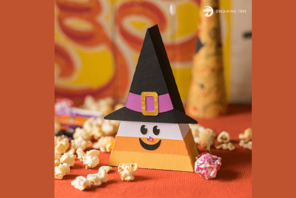 Candy Corn Witch 3D SVG Brings Halloween Charm to Local Branding