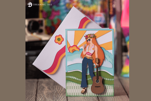 Carly Greeting Card SVG: A Vintage-Inspired 3D Pop-Up Design for Crafters & Small Businesses