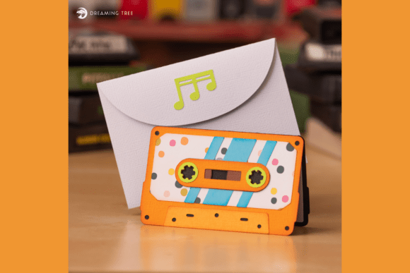 Cassette Tape Note Card: Retro Charm Meets Embroidery Craft