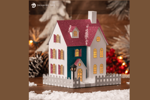Crosby House SVG: A 3D SVG That Brings Vintage Winter Charm to Handmade Holiday Crafts