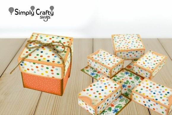 Explosion Box with 4 Boxes SVG: 3D Design for Dynamic Gift Box Marketing