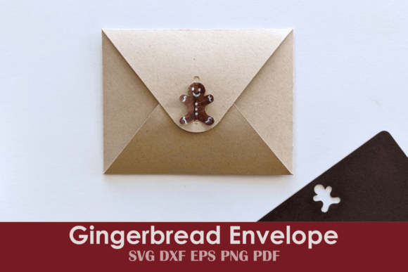 Gingerbread Man Envelope & Cards 3D SVG for Christmas Crafting