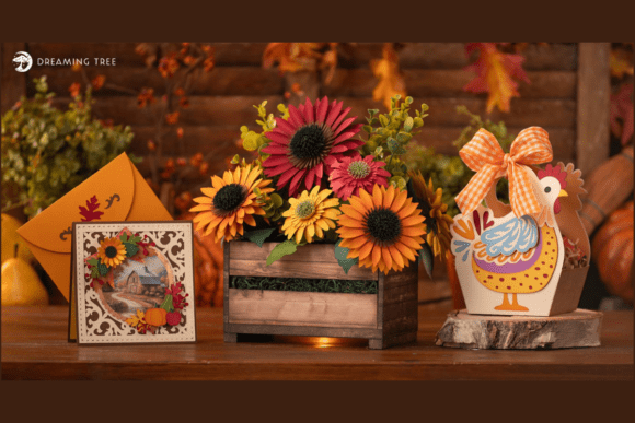 Golden Harvest SVG Bundle: Fall 3D SVG Design for Seasonal Branding