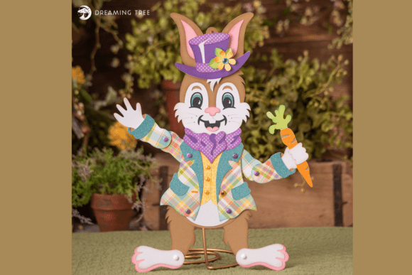 Jointed Mr. Easter Bunny SVG: A 3D Design for Playful Easter Branding