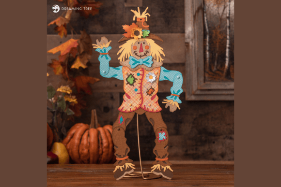 Jointed Mr. Scarecrow SVG: A Playful 3D Halloween Design for Seasonal Content