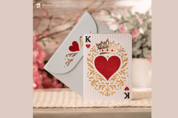 King of Hearts Card 3D SVG: A Bold Valentine’s Day Design for Romantic Content