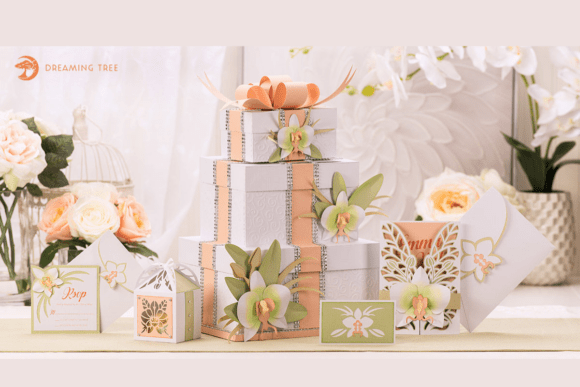 Orchid Events 3D SVG Bundle: Elegant Cards And Invites for Refined Event Branding