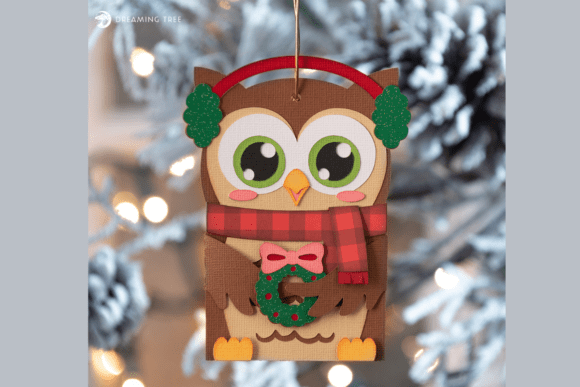 Owl Gift Card Ornament SVG