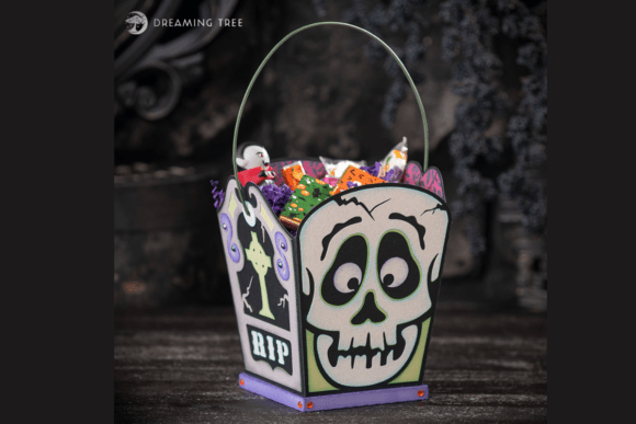 RIP Treat Basket SVG: A 3D Halloween Design for Seasonal Branding