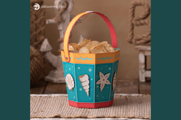 Sand Pail Treat Bucket SVG: A 3D Centerpiece for Summer-Themed Branding