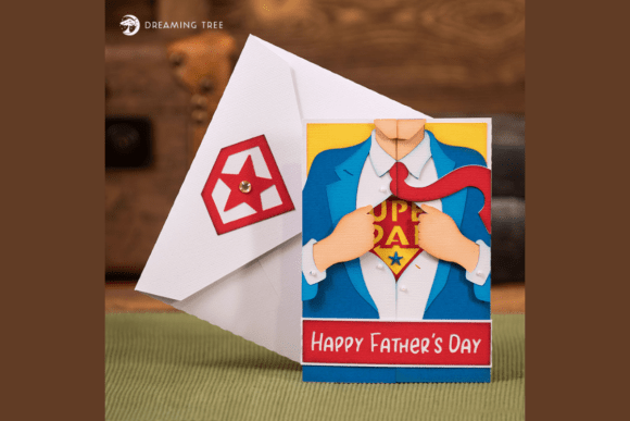 Super Dad Card SVG: A Bold 3D Greeting Design for Heartfelt Brand Campaigns
