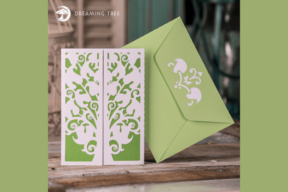 Tree Gatefold Card SVG: A 3D Design for Elegant Brand Storytelling in Cards And Invites