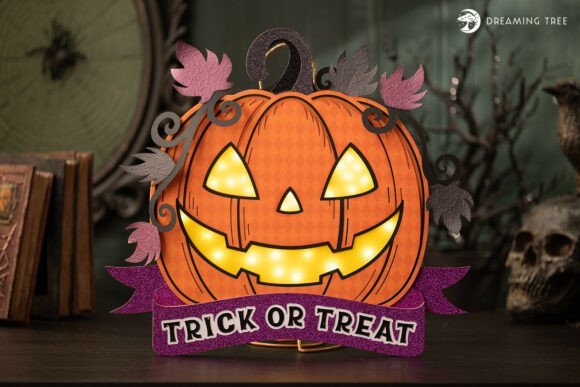 Trick or Retreat Sign SVG: A 3D Halloween Design for Bloggers and Digital Publishers